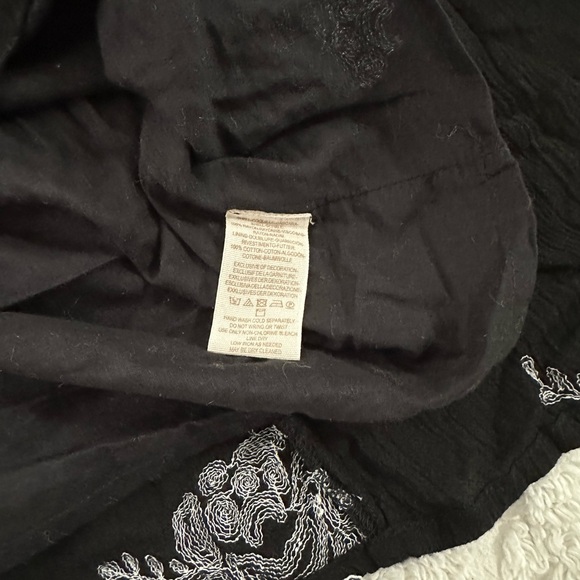 NWOT - FP Austin Emma embroidered swing Mini Dress - Black M - Picture 8 of 8